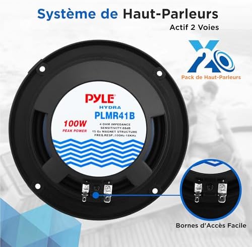 Vue 2 de Pyle Hautparleurs Marins Cm