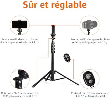 Vue 5 de Amazon Basics Trepied Pour