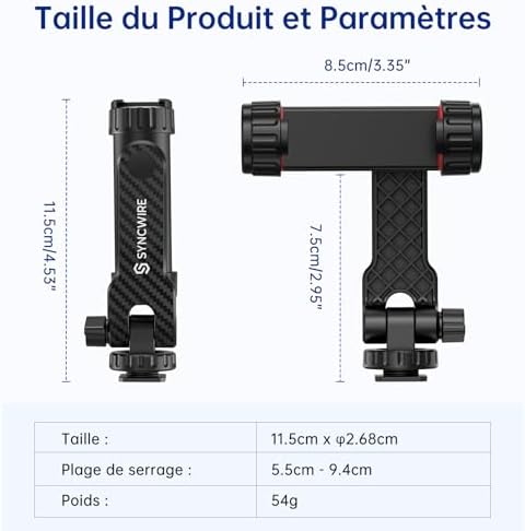 Vue 6 de Syncwire Adaptateur Trepied Smartphone