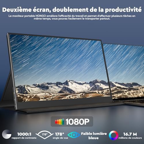 Vue 2 de Hongo Moniteur Portable Laptop