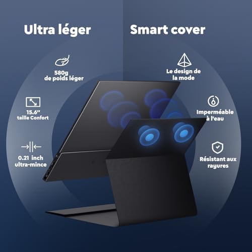 Vue 5 de Hongo Moniteur Portable Laptop