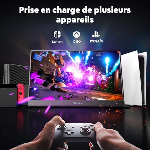 Vue 6 de Hongo Moniteur Portable Laptop