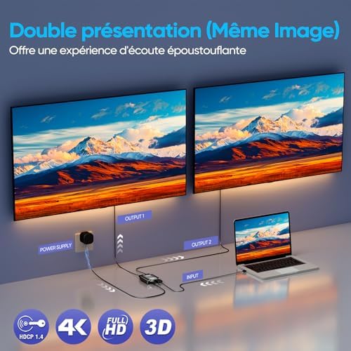 Vue 5 de Pupow Splitter Hdmi