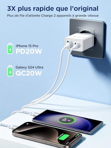 Vue 3 de Aioneus Chargeur Usb