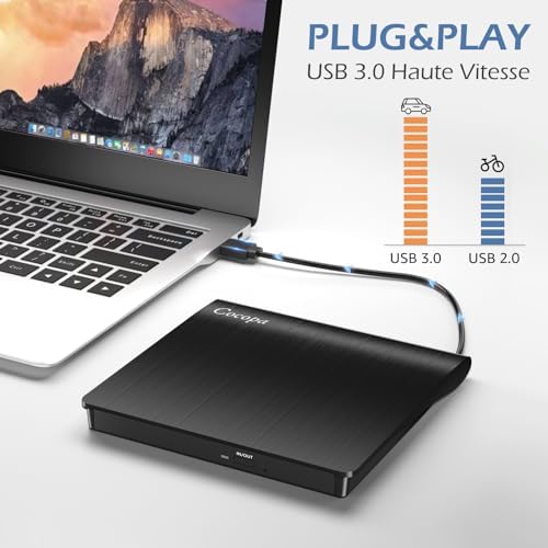 Vue 3 de Cocopa Lecteur Cddvd Externe