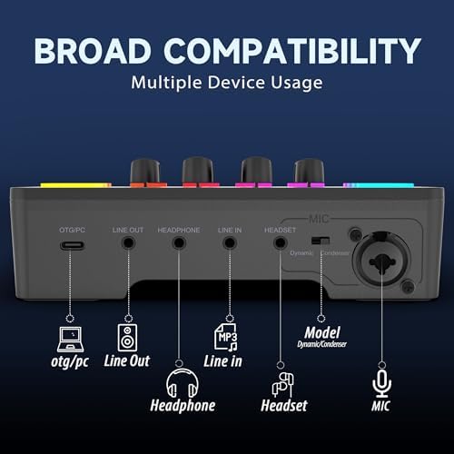 Vue 2 de Fifine Gaming Audio Mixer