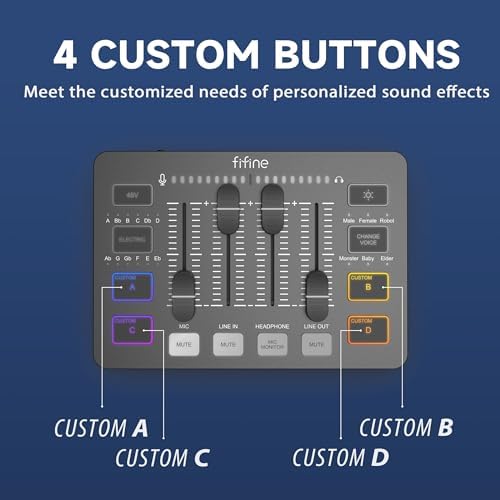 Vue 4 de Fifine Gaming Audio Mixer