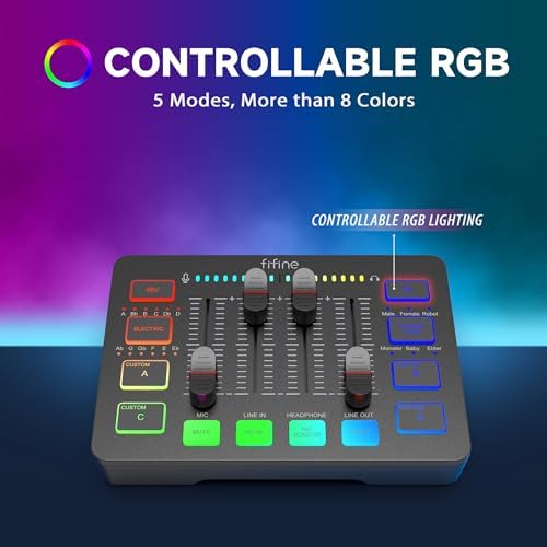 Vue 6 de Fifine Gaming Audio Mixer