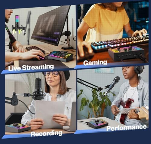 Vue 7 de Fifine Gaming Audio Mixer