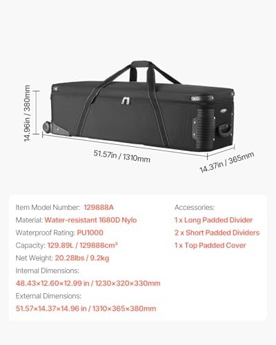 Vue 7 de Vevor Valise Roulettes