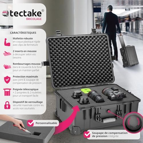Vue 2 de Tectake Valise Roulettes
