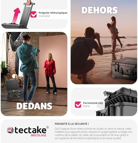 Vue 5 de Tectake Valise Roulettes