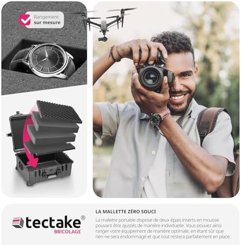 Vue 7 de Tectake Valise Roulettes
