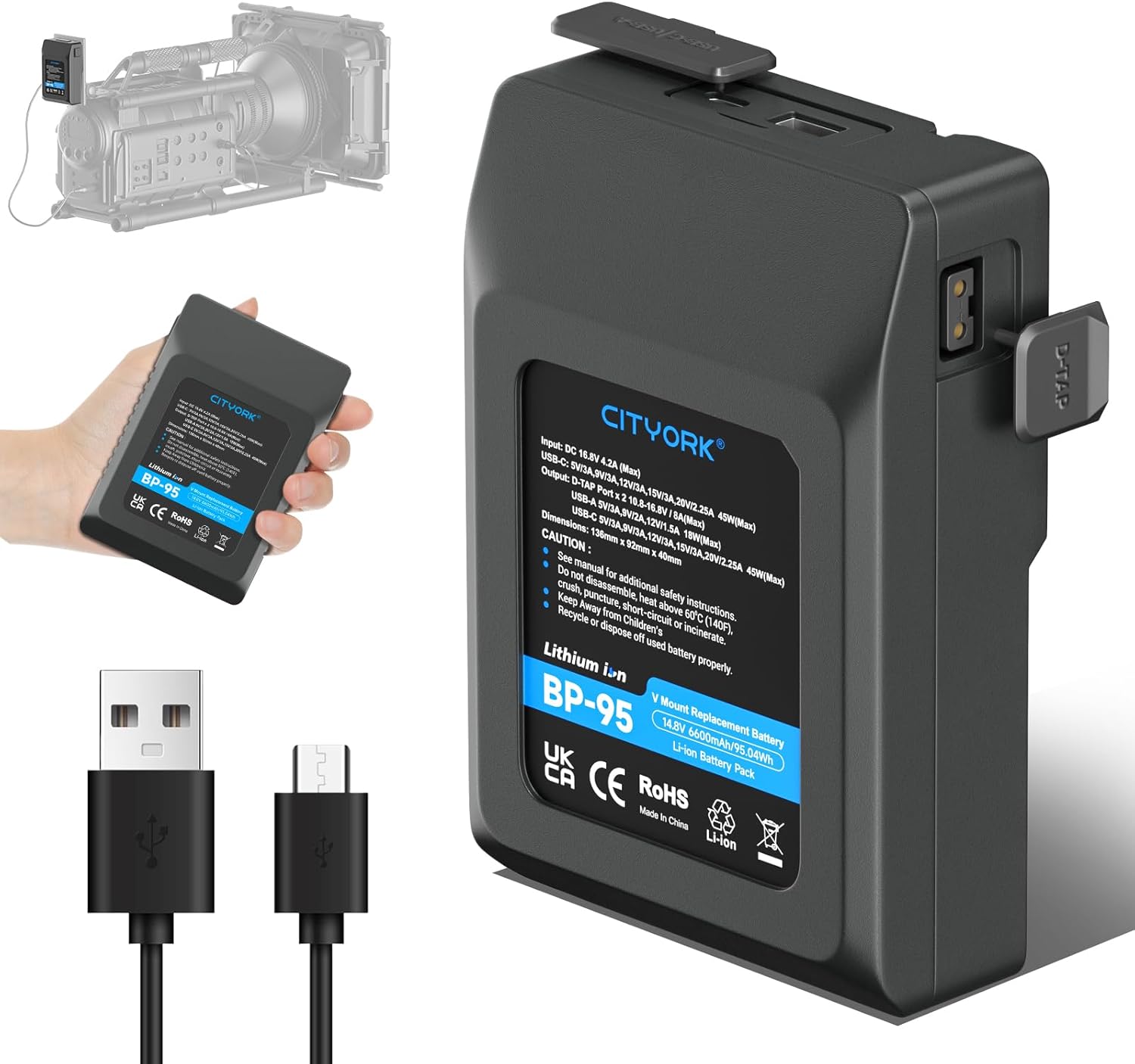 Cityork Batterie Wh Vmountvlock