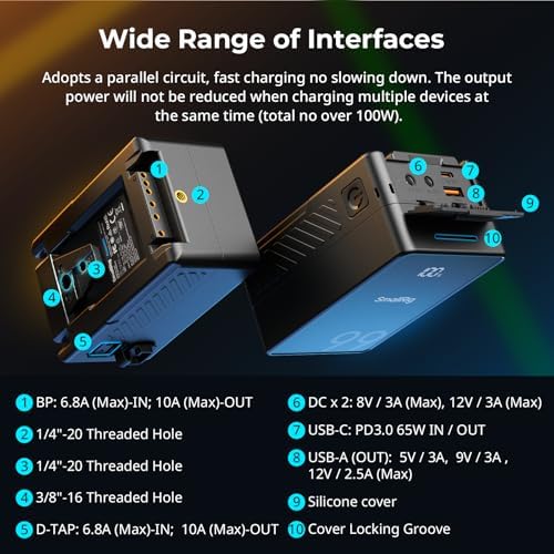 Vue 2 de Smallrig Vb Se Batterie