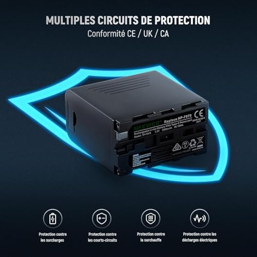 Vue 4 de Neewer Batteries Rechange Npf