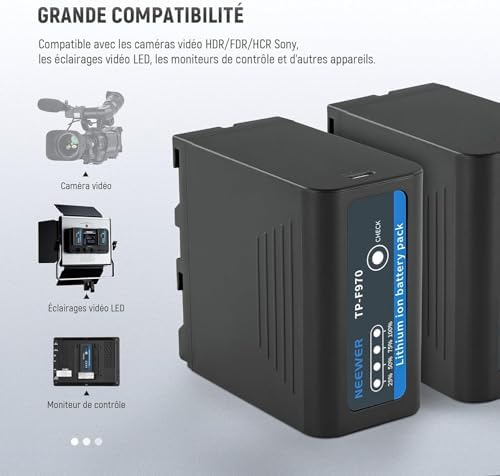 Vue 5 de Neewer Batteries Rechange Npf