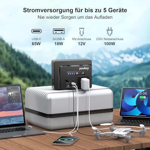 Vue 3 de Powkey Station Dalimentation Portable