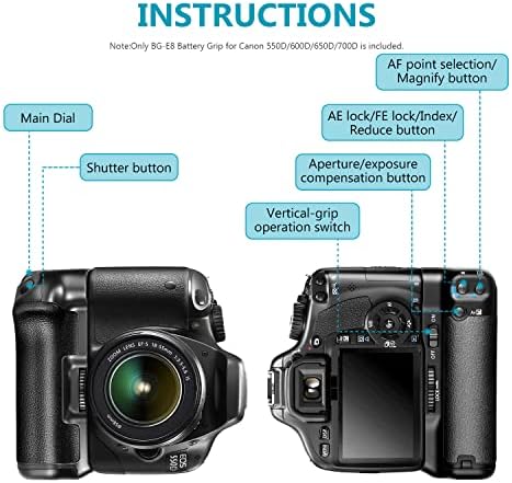 Vue 2 de Neewer Batterie Grip Poignee