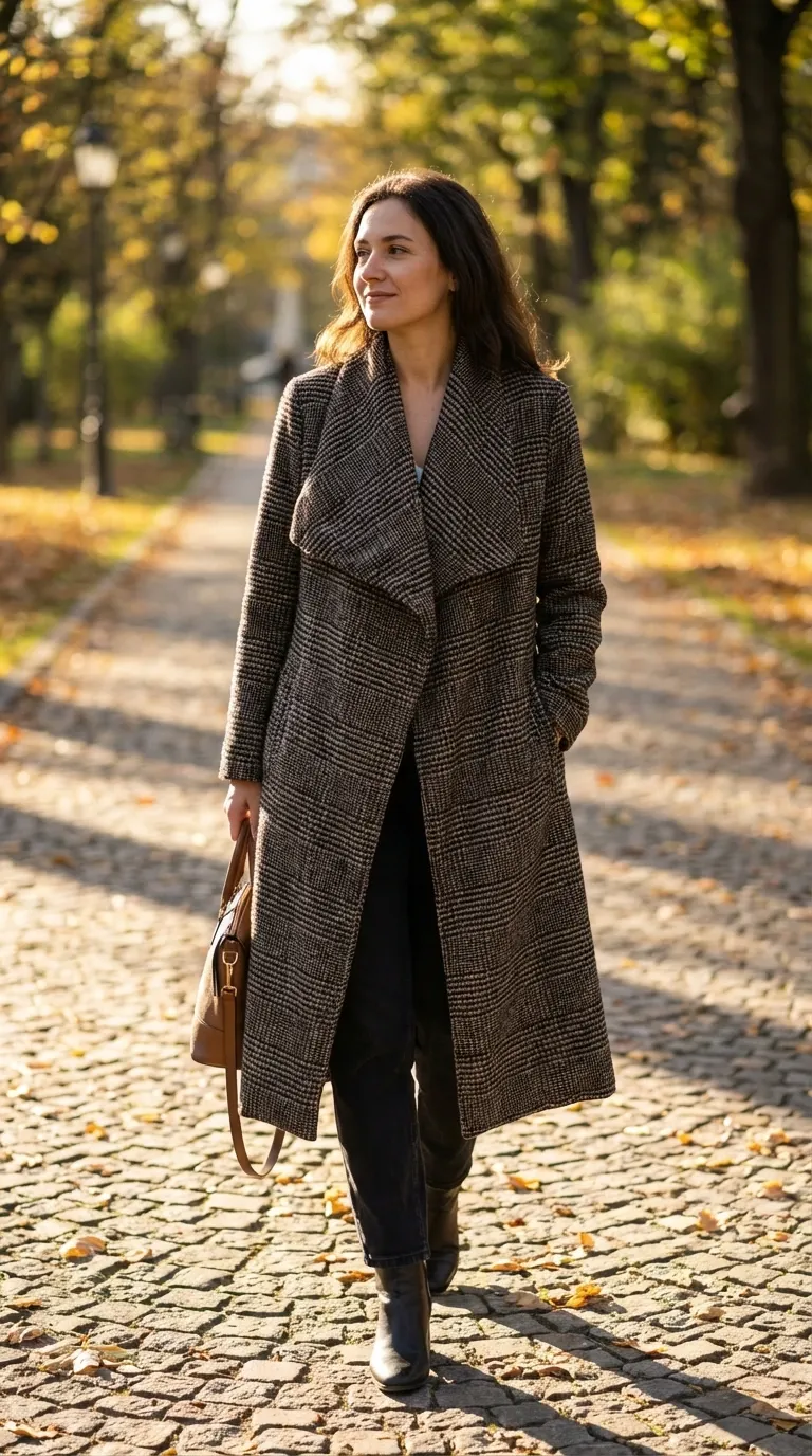 Modelo urbana con saco generado con inteligencia artificial