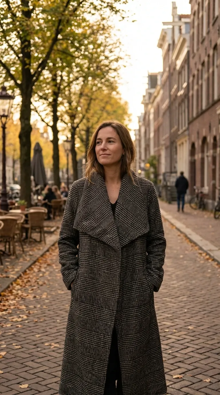 Saco de invierno en contexto lifestyle generado con IA