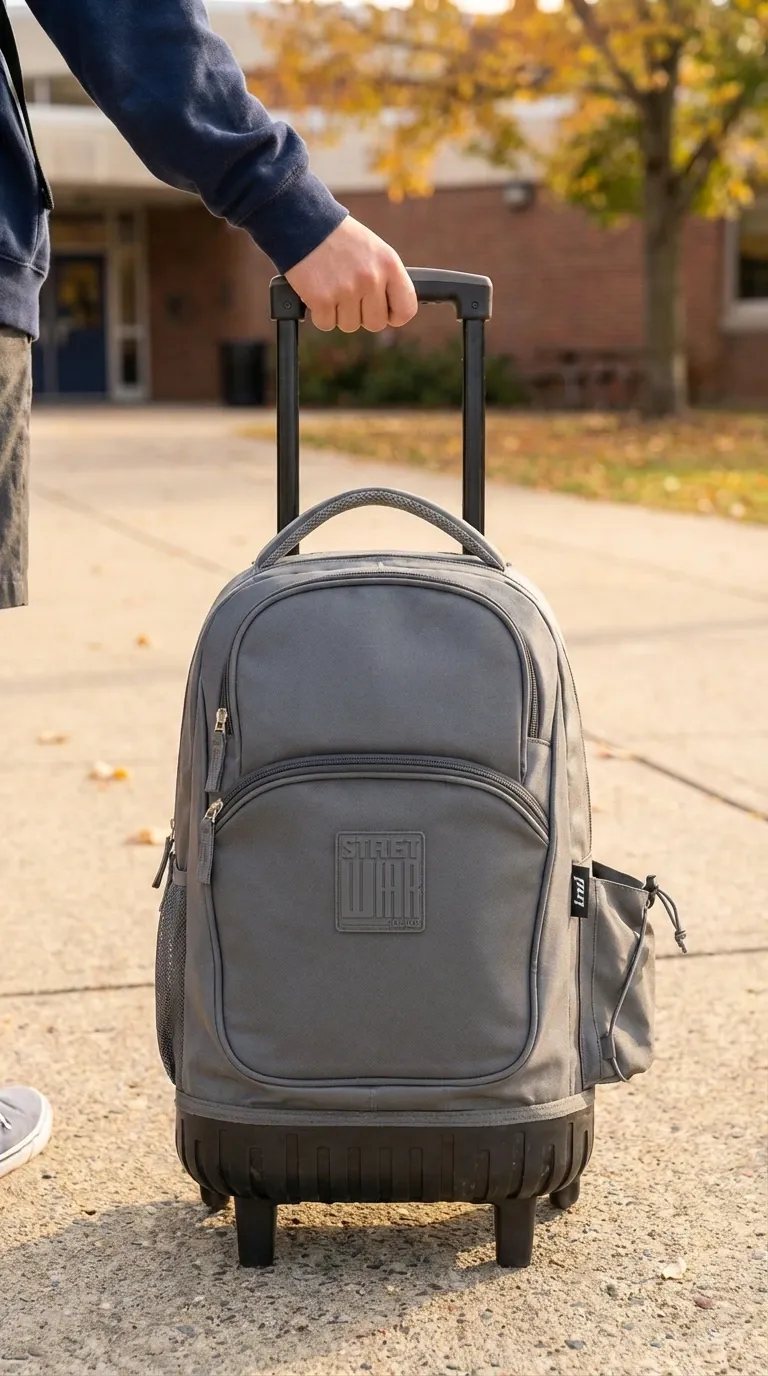 Imagen lifestyle de mochila Cecchini generada con TiendaPop: imágenes de productos con IA para Tiendanube