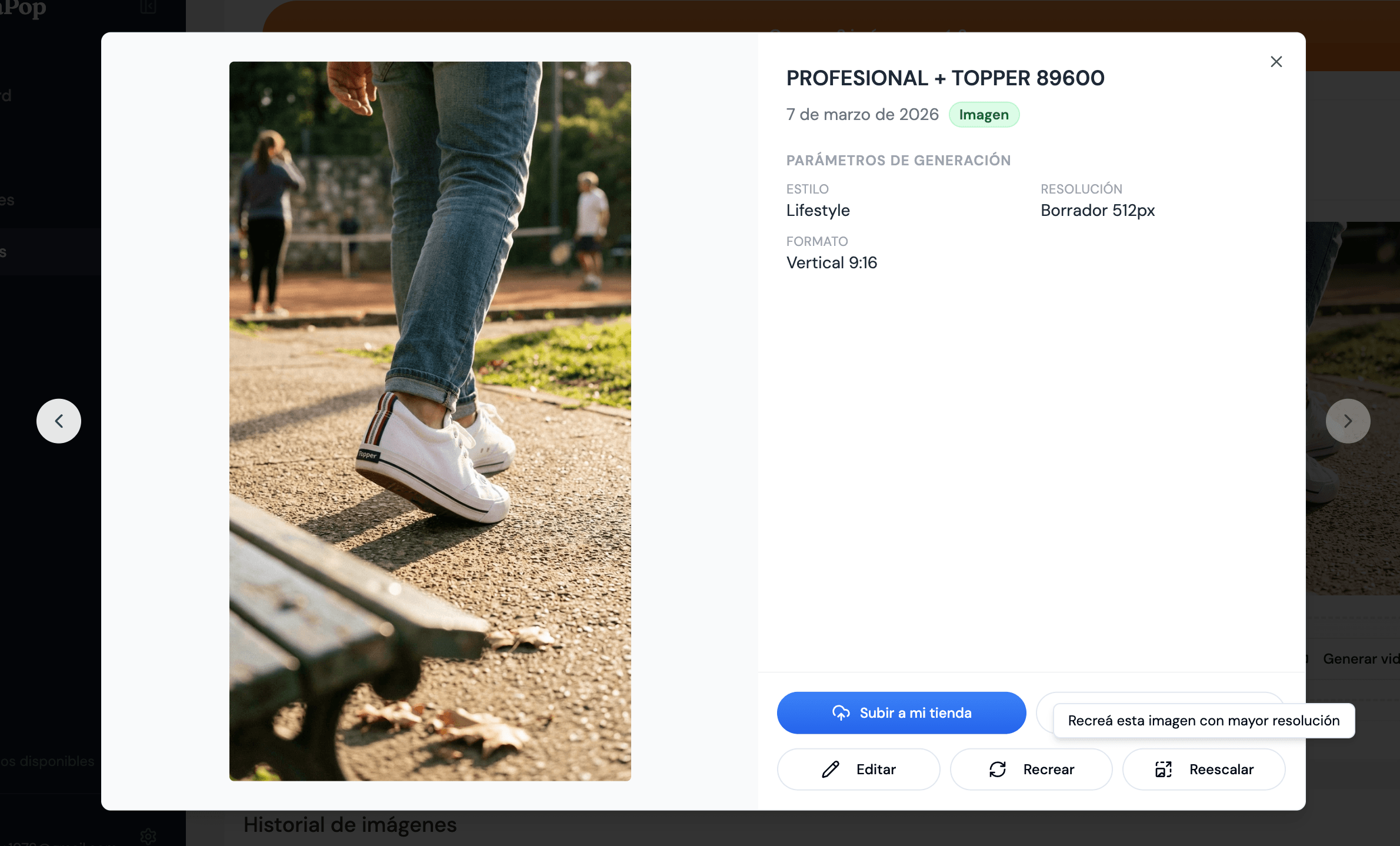 Función reescalar imagen