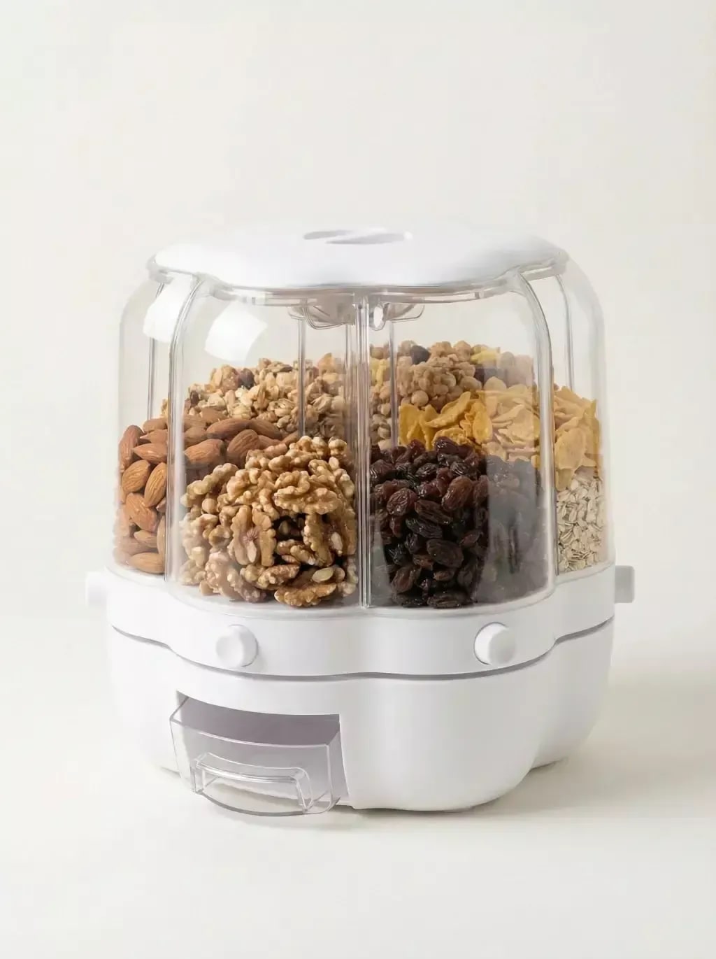 Rotating dispenser on white background — original product photo