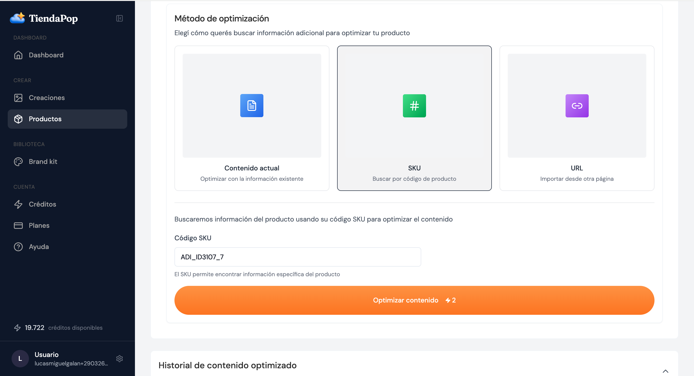Generar fichas de producto a partir del SKU en TiendaPop
