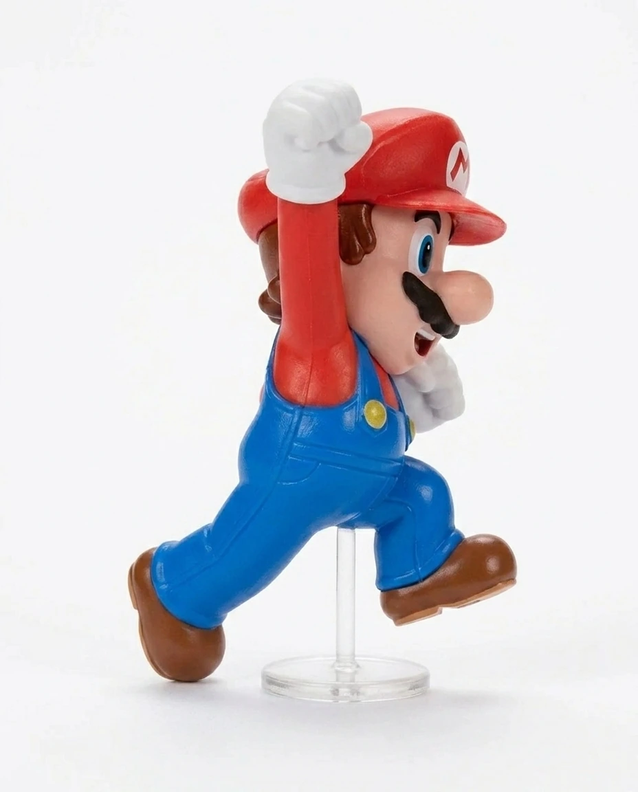 Macro detail of cap with Mario Bros M logo
