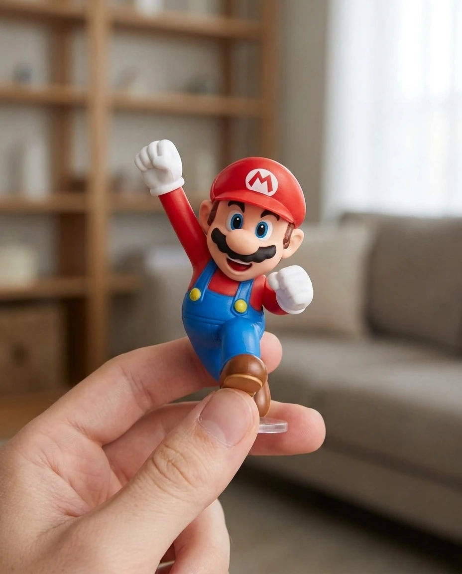 Top view of Mario Bros — AI-generated packshot