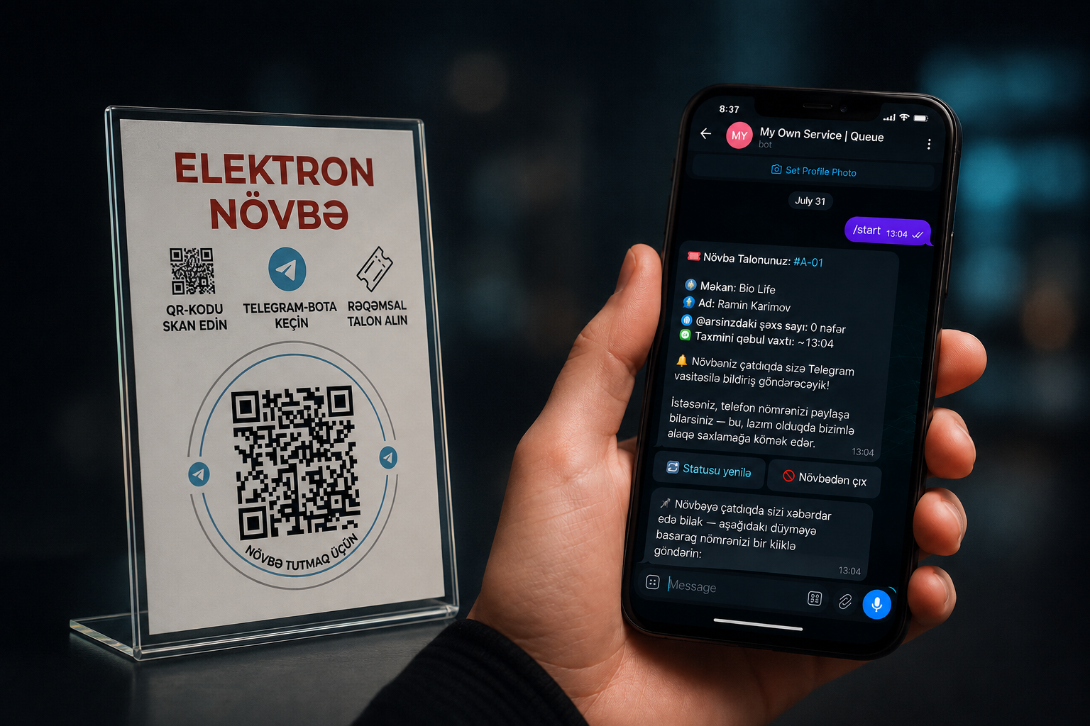 Карточка талона в Telegram