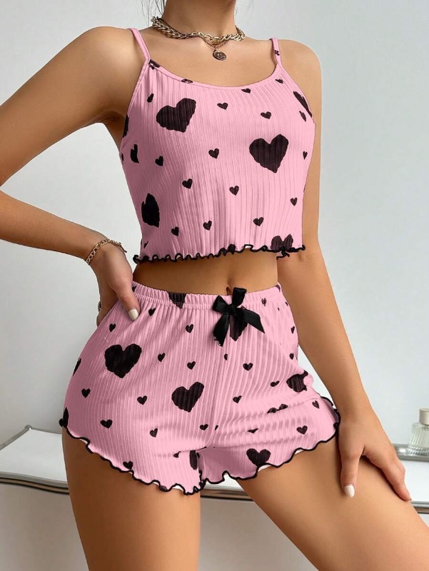 Ensemble Pyjama Confort à Motifs Cœurs
