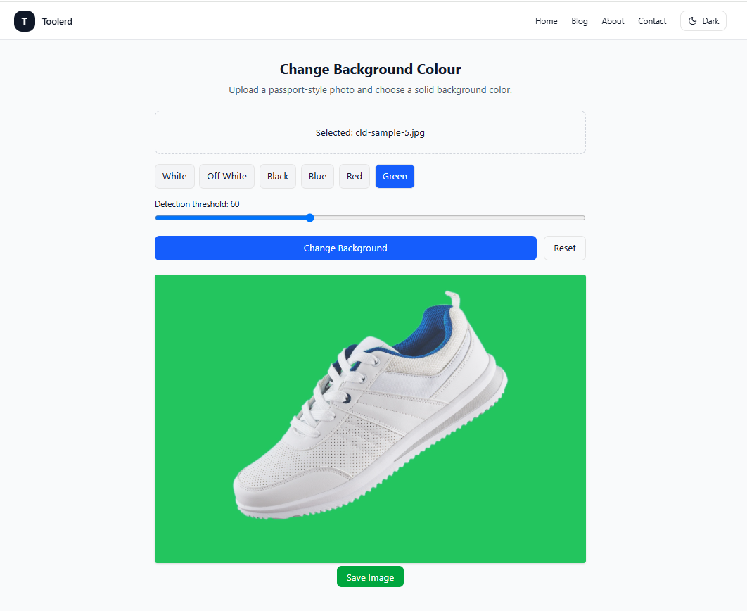 Green Screen Example Image