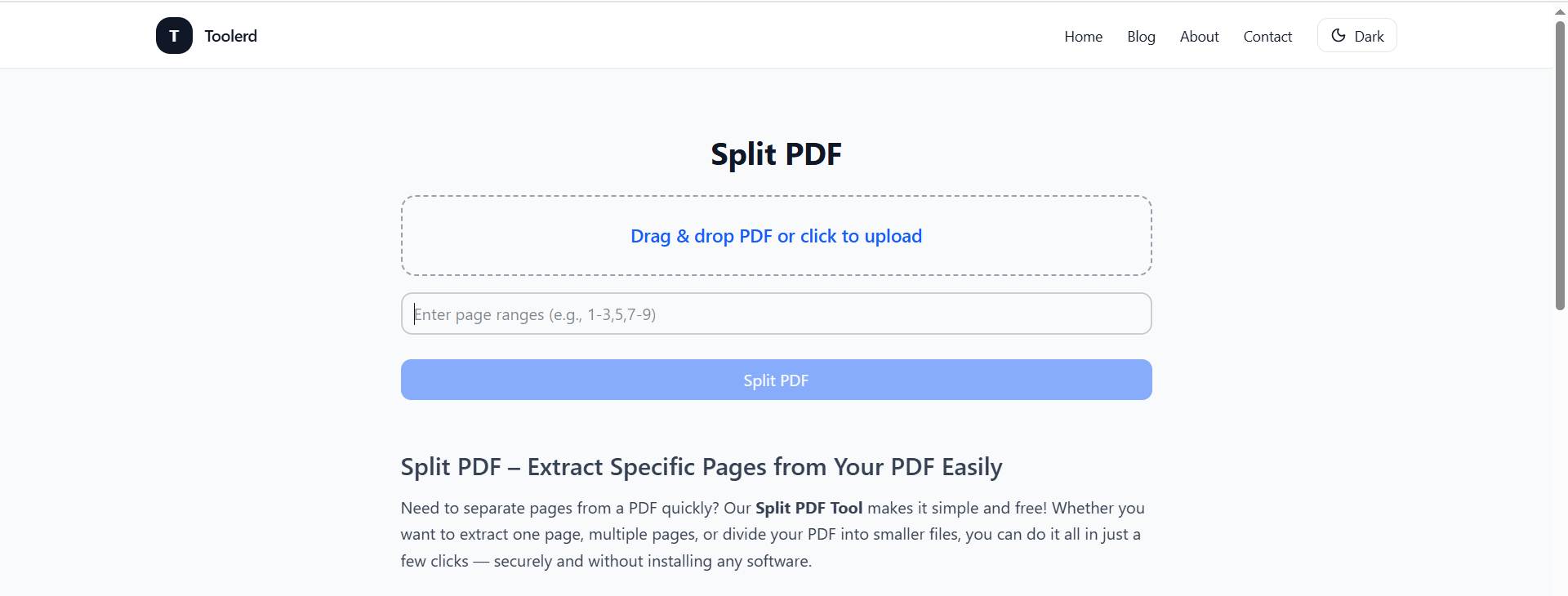 split pdf pages online