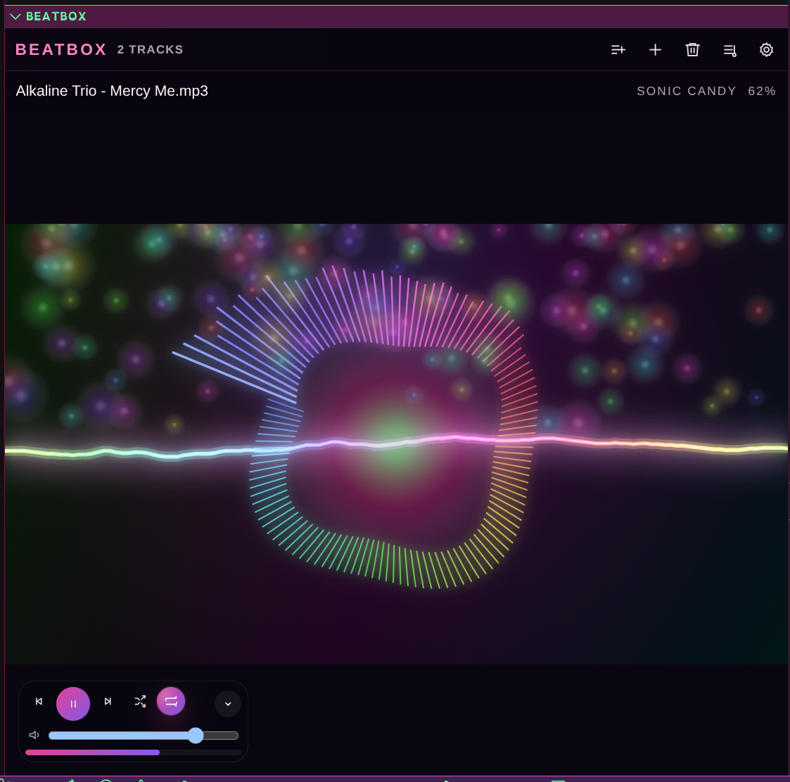 BeatBox with Sonic Candy visualizer