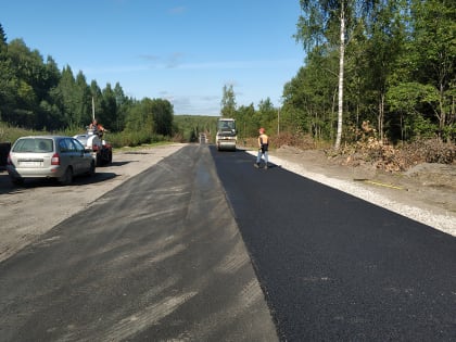 Ремонт дороги подъезда к поселку Федотово в Вологодском районе закончат в конце сентября