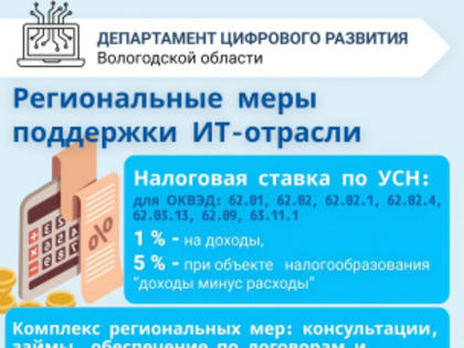 Вологодские ИТ-компании могут воспользоваться  региональными мерами поддержки