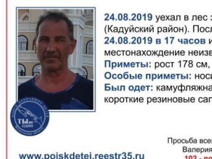 Под Кадуем в лесу уже неделю ищут пенсионера