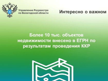 Более 10 тыс. объектов недвижимости внесено в ЕГРН по результатам проведения комплексных кадастровых работ