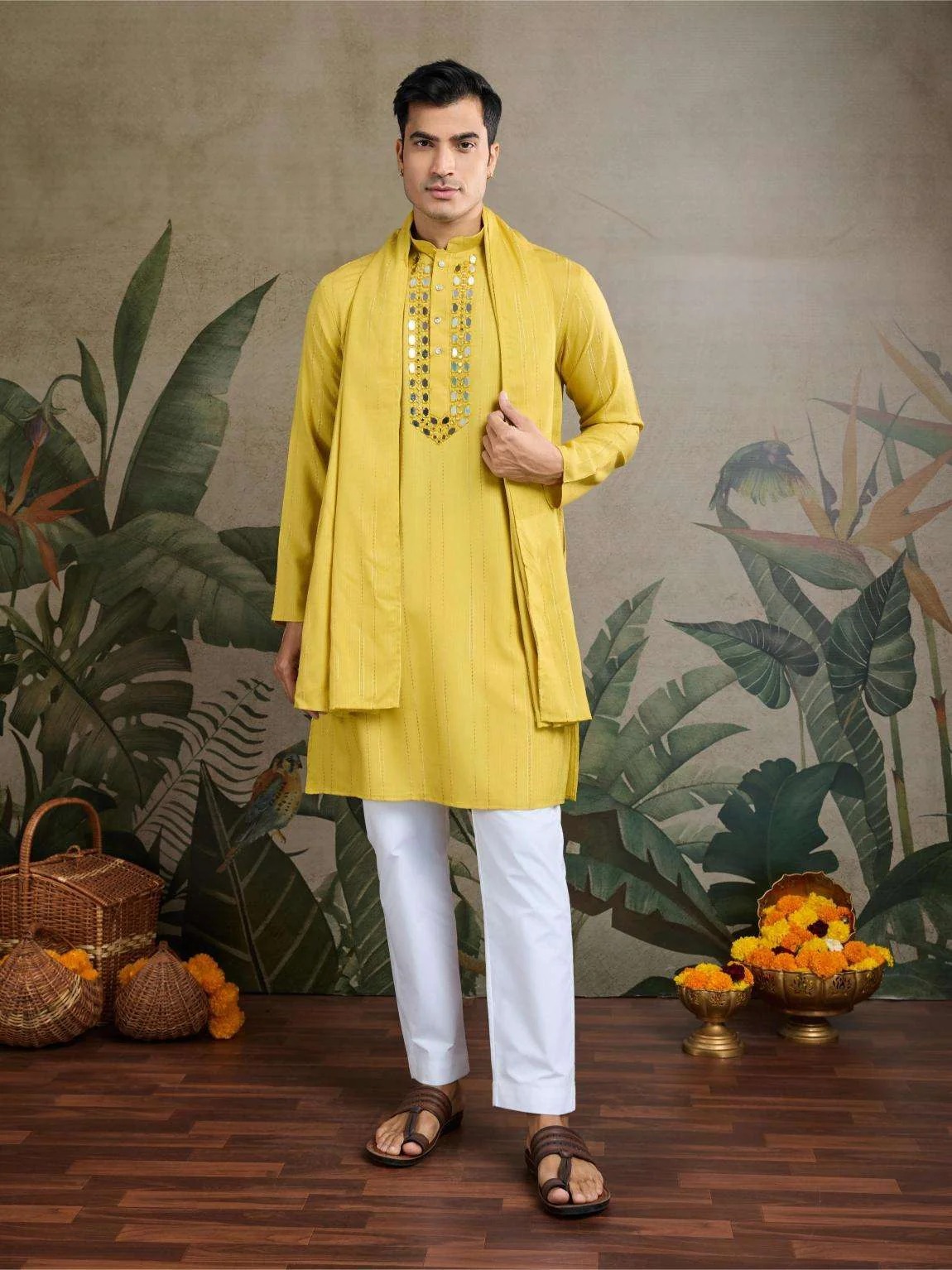 Marigold Mirror Kurta set