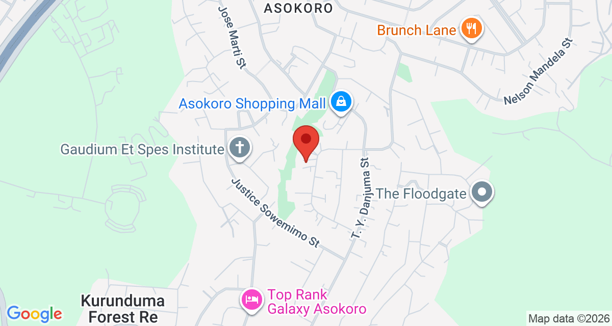 Map of Sun Heaven Hotel Asokoro