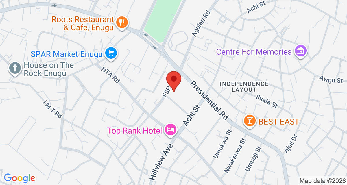 Map of Universal Hotel Enugu