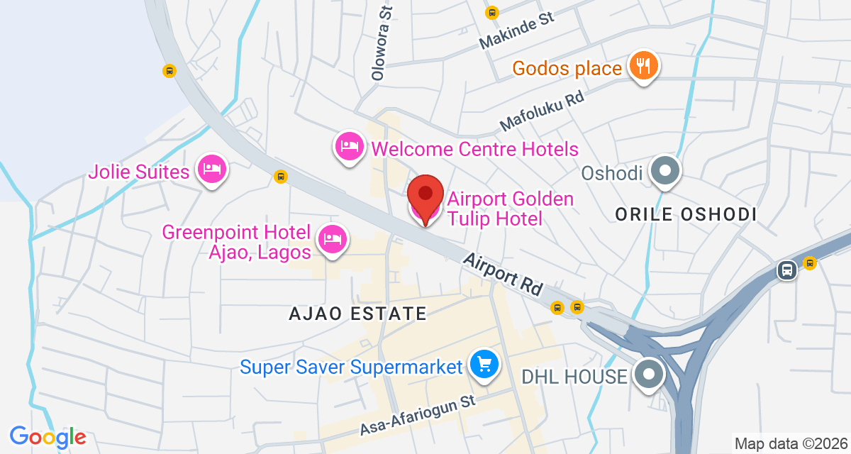 Map of Airport Golden Tulip Hotel
