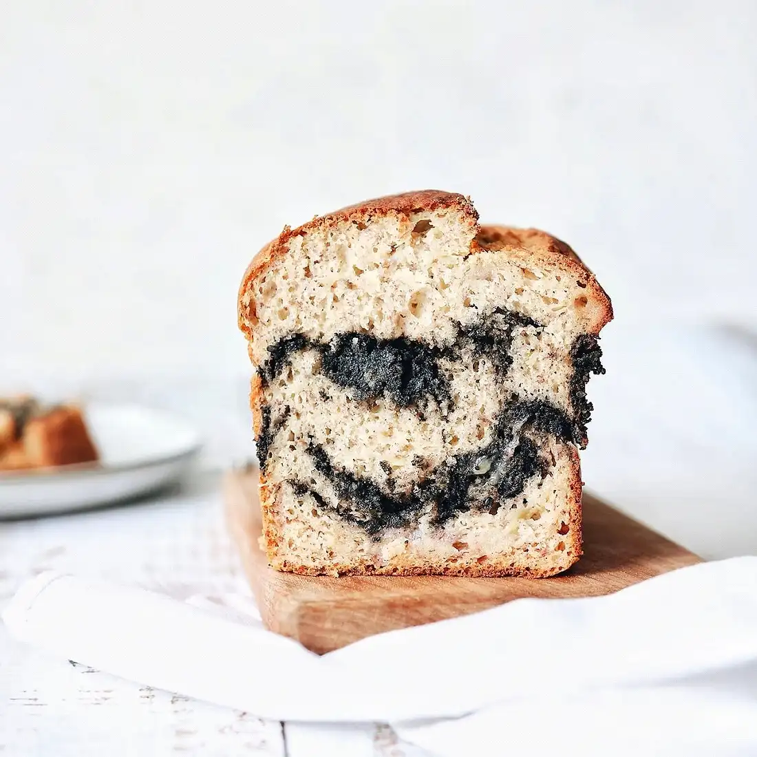 Black Sesame Swirl Banana Bread