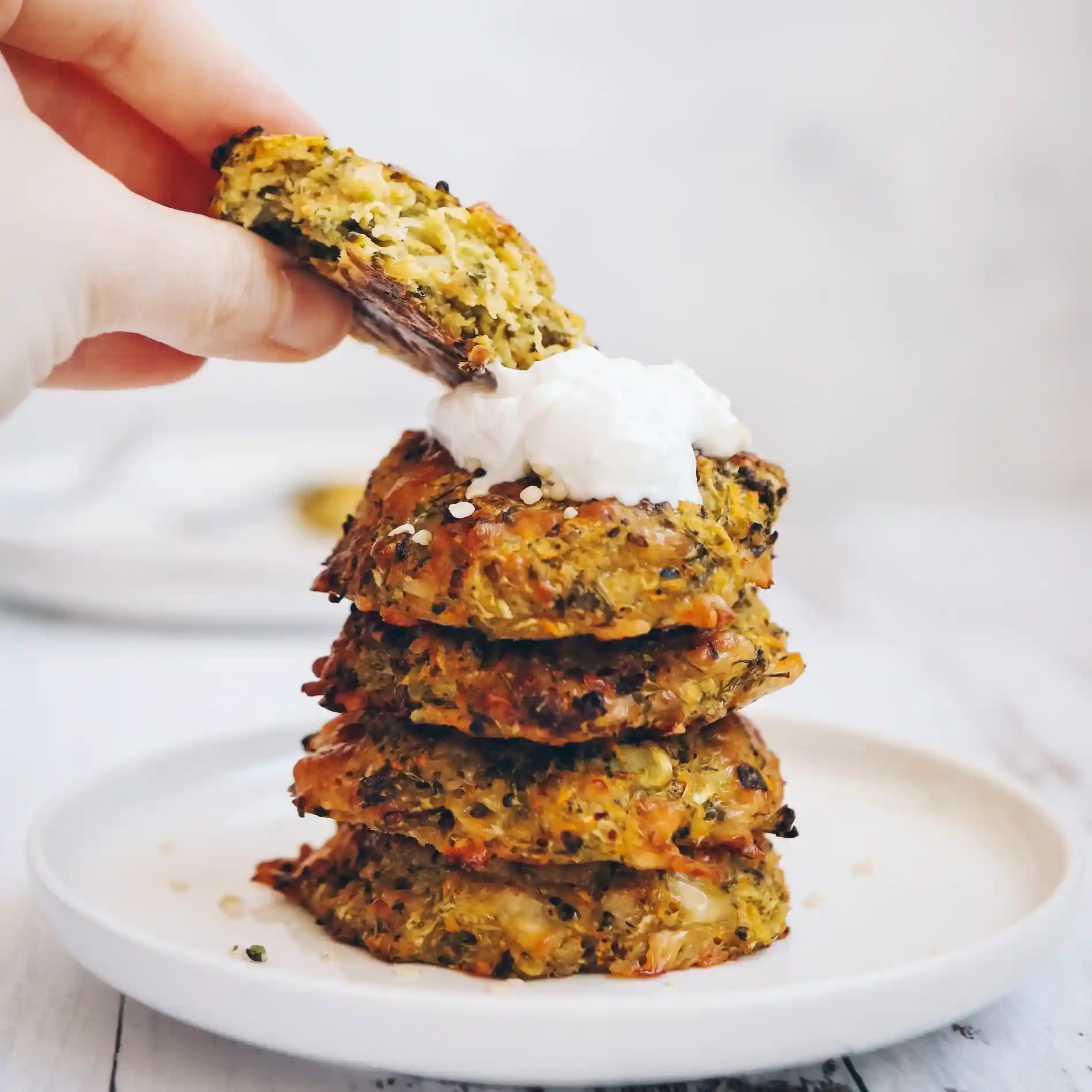 Oven Baked Broccoli Fritters