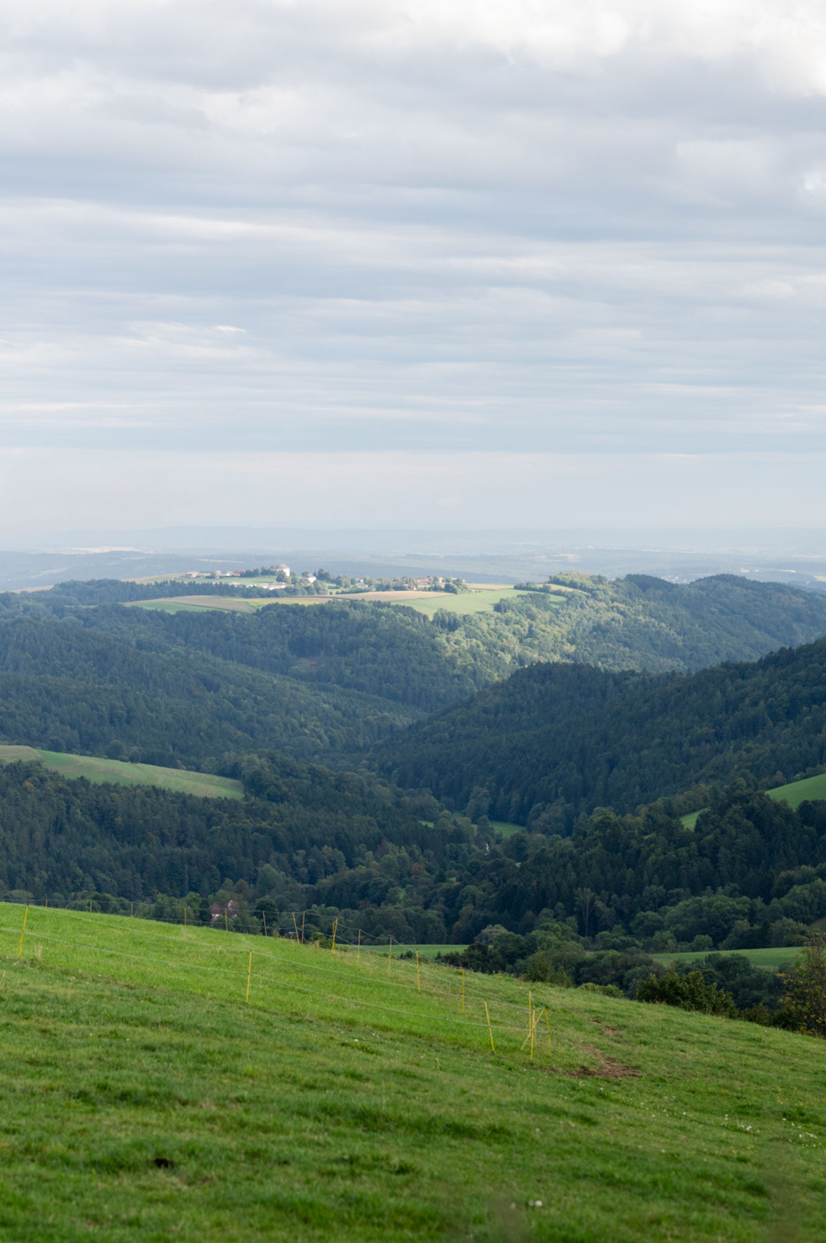 Aussicht Dreiländereck Walderlebnisweg Gschaidt