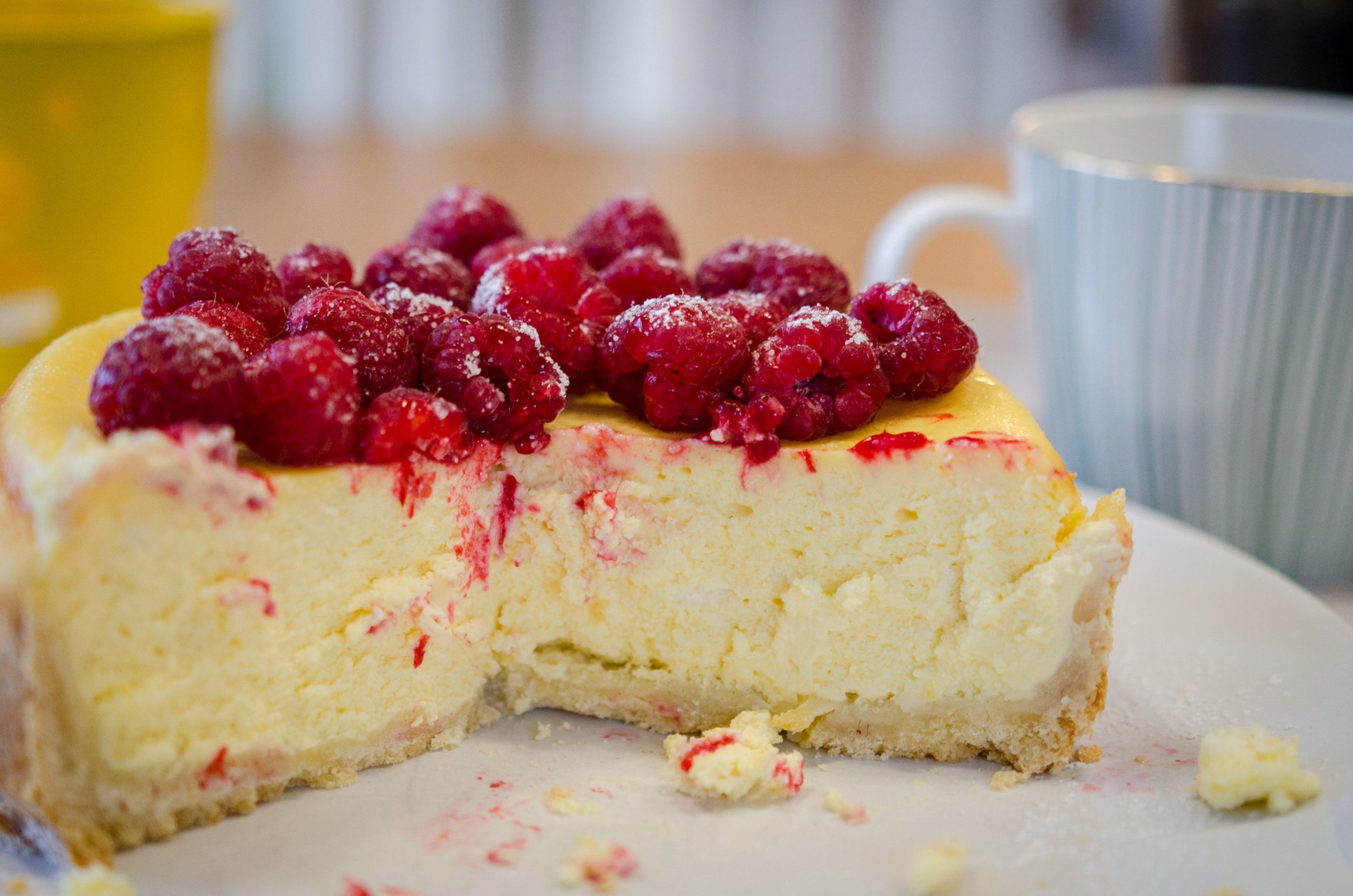Cheesecake mit Himbeeren