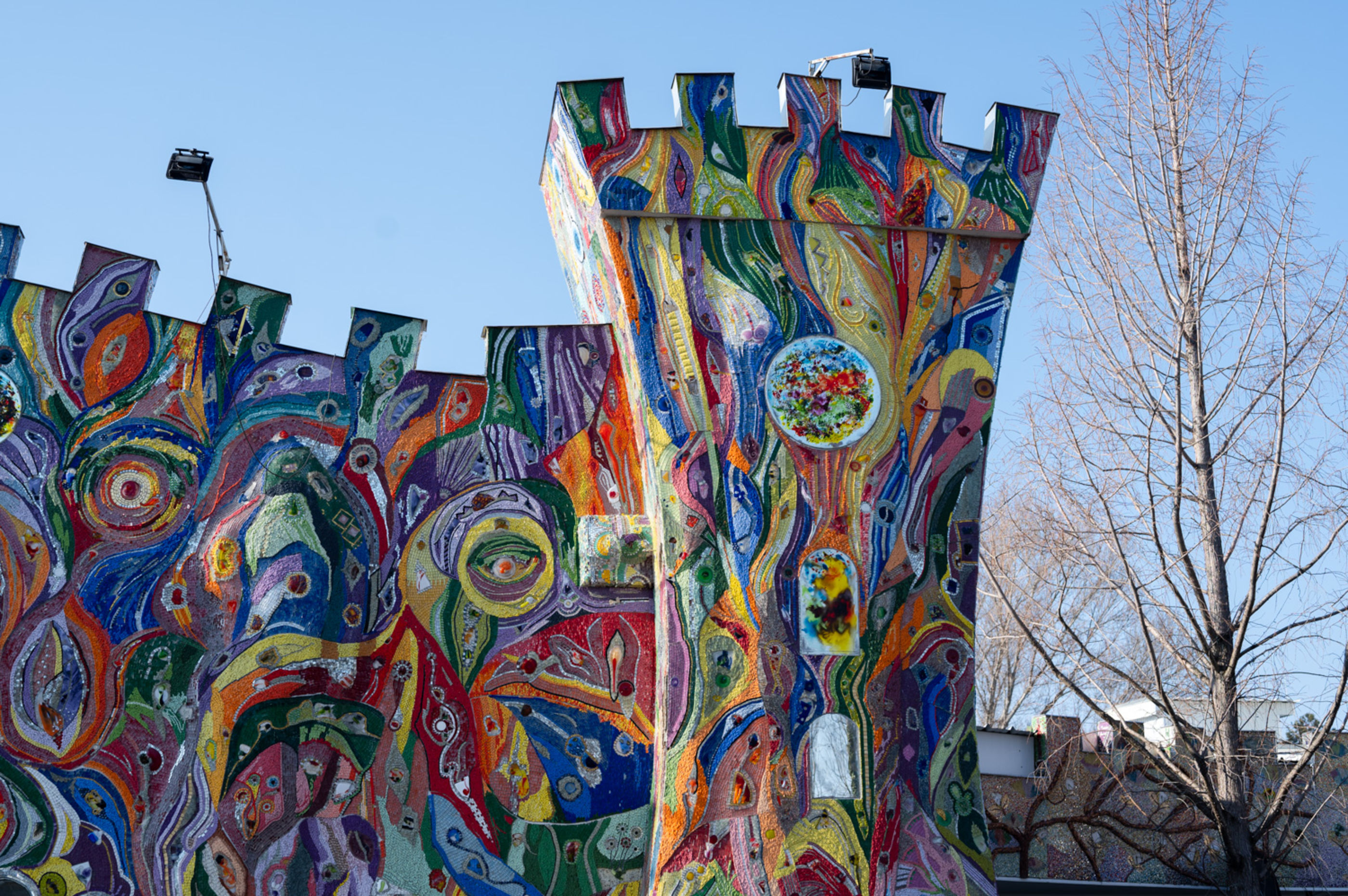 Glasmuseum die gläserne Burg, Teil der Fassade