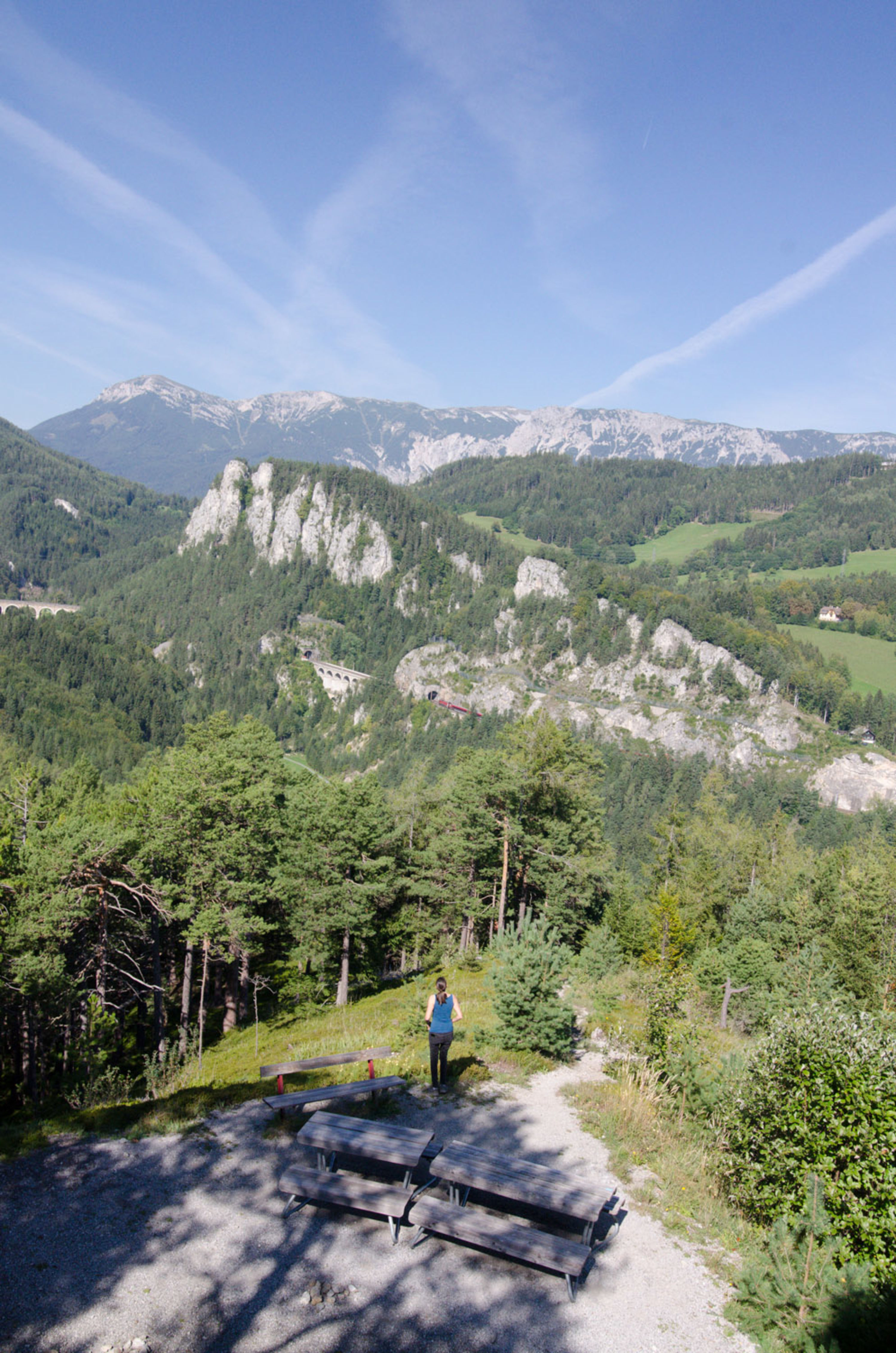 20 Schilling Blick am Bahnwanderweg Semmering